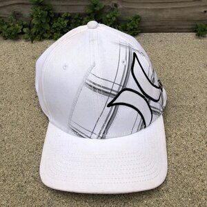Vintage HURLEY x NEW ERA HC39Thirty Logo Fitted Hat S/M White Baseball Cap